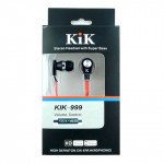 Wholesale KIK 999 Stereo Earphone Headset with Mic and Volume Control (999 Red)
